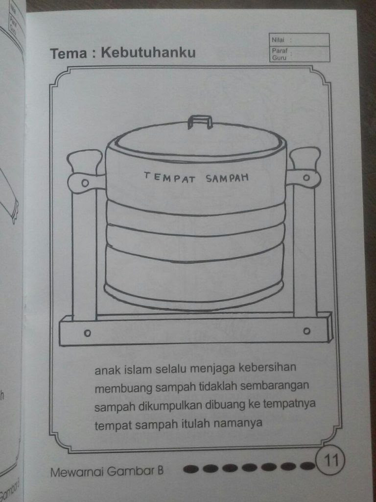 Buku Mewarnai Gambar A Untuk Taman Kanak Kanak Islam