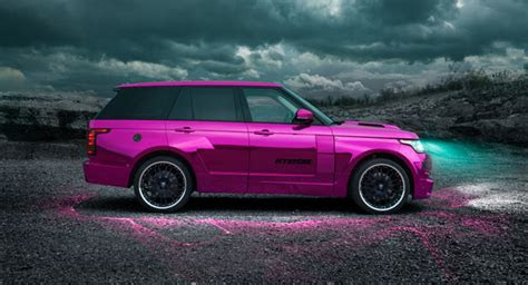 A full set, front and rear mats of fully tailored carpet mats for the specified vehicle, manufactured to fit the shape of your car exactly, as per template . Hamann Pink Range Rover Sport