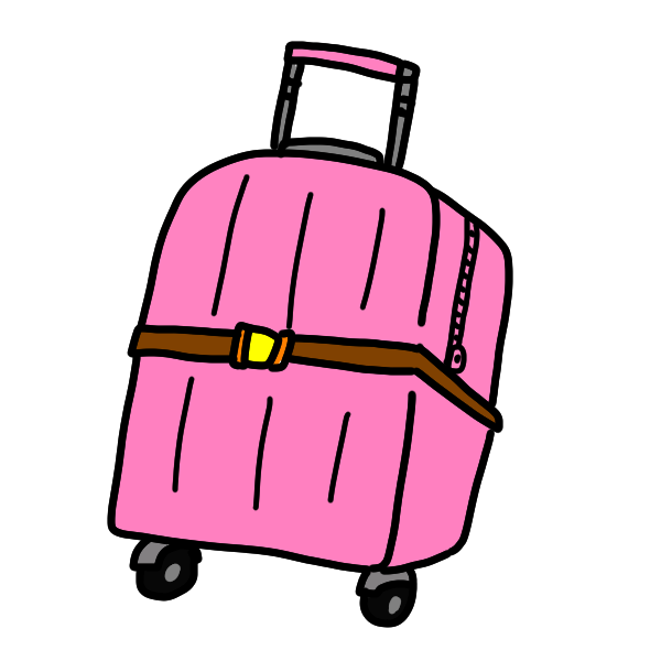 旅行かばん１のイラスト かわいいフリー素材が無料のイラストレイン