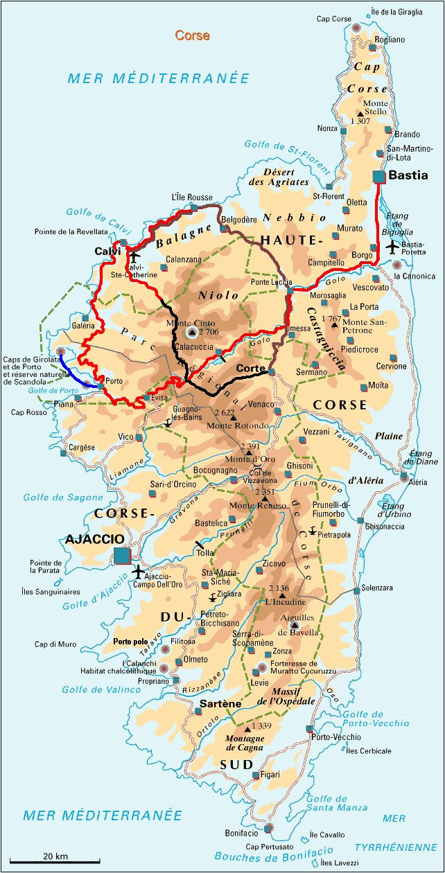 Corsica Carta Geografica