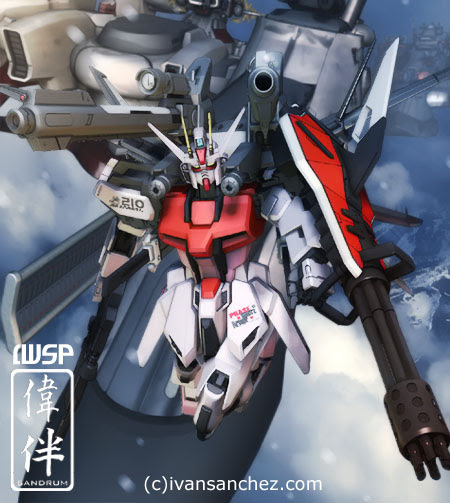 gundam seed strike rouge iwsp archangel minerva 3d mesh cg sandrum