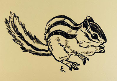 イラストレーター福士悦子のブログ Little Shop Blog リスなどの動物 ぬいぐるみ キャラクター 雑貨 日替わりのリスのイラスト 4