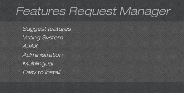 Features Request Manager (Help and Support Tools)