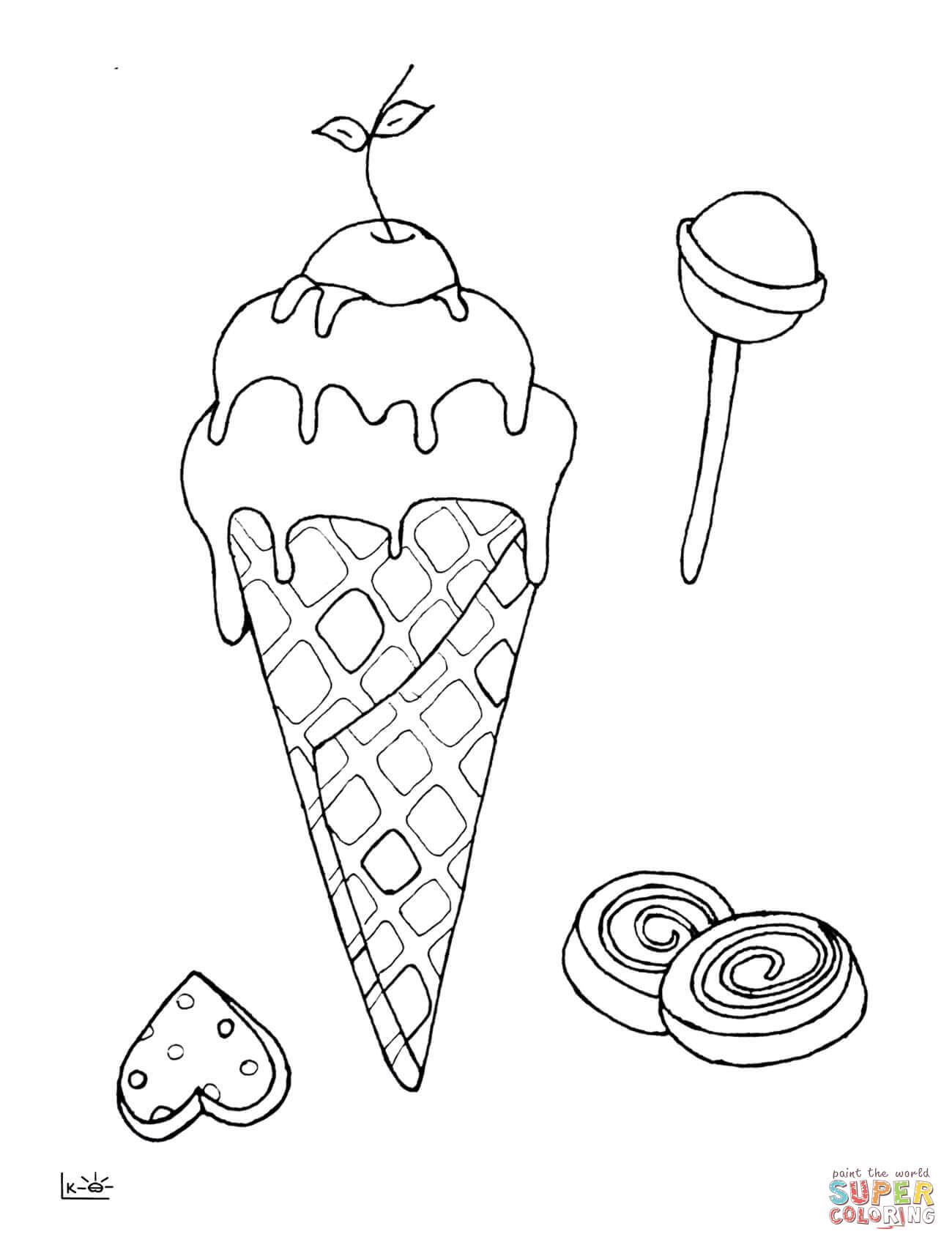 Download Ice Cream Lollipops Coloring Page Free Printable Coloring Pages