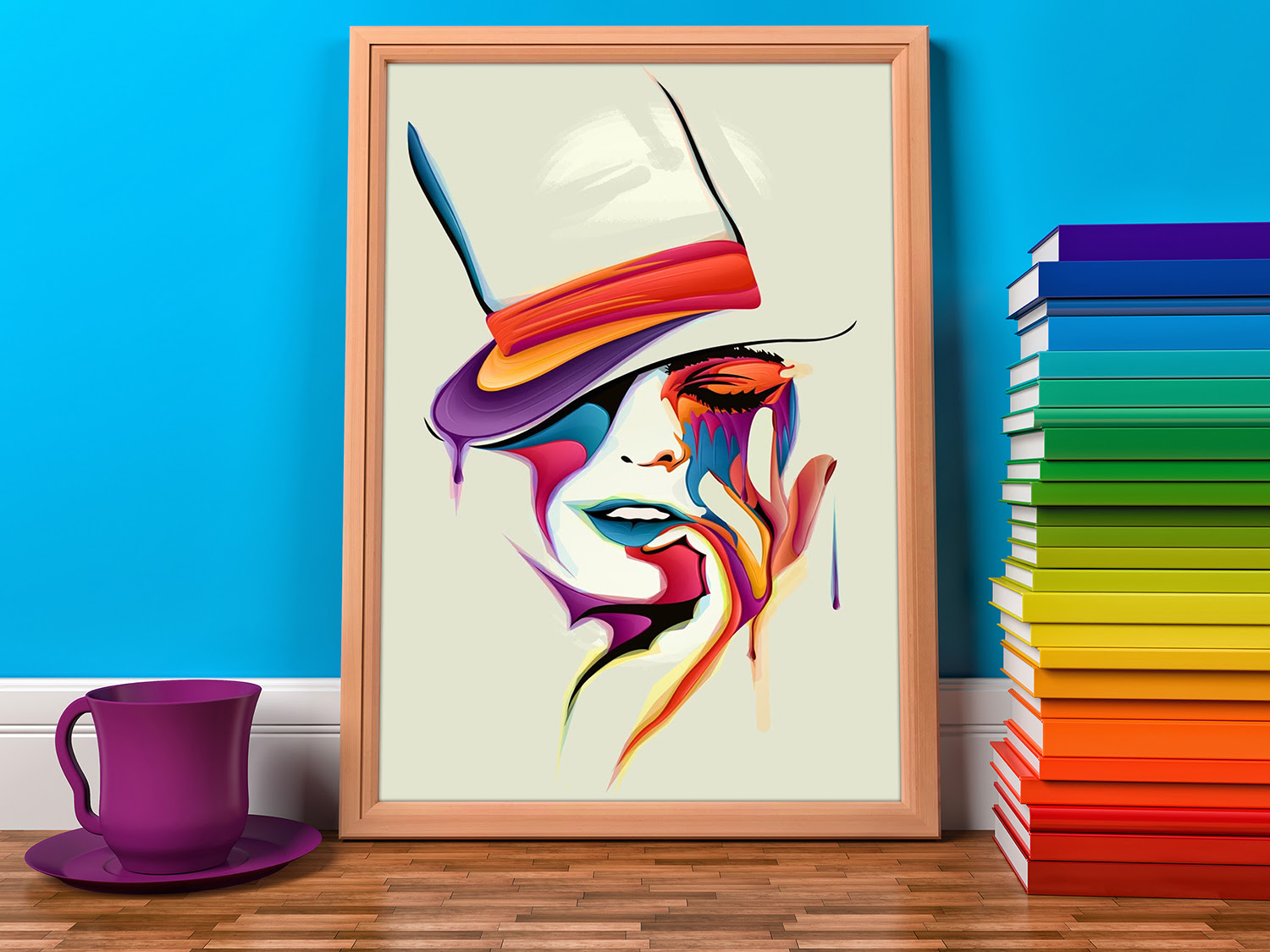 Download Free Wood Frame Mockup - Graphic Google - Tasty Graphic ...