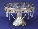 Wedding Cake Stand Round Pedestal Silver Finish 12