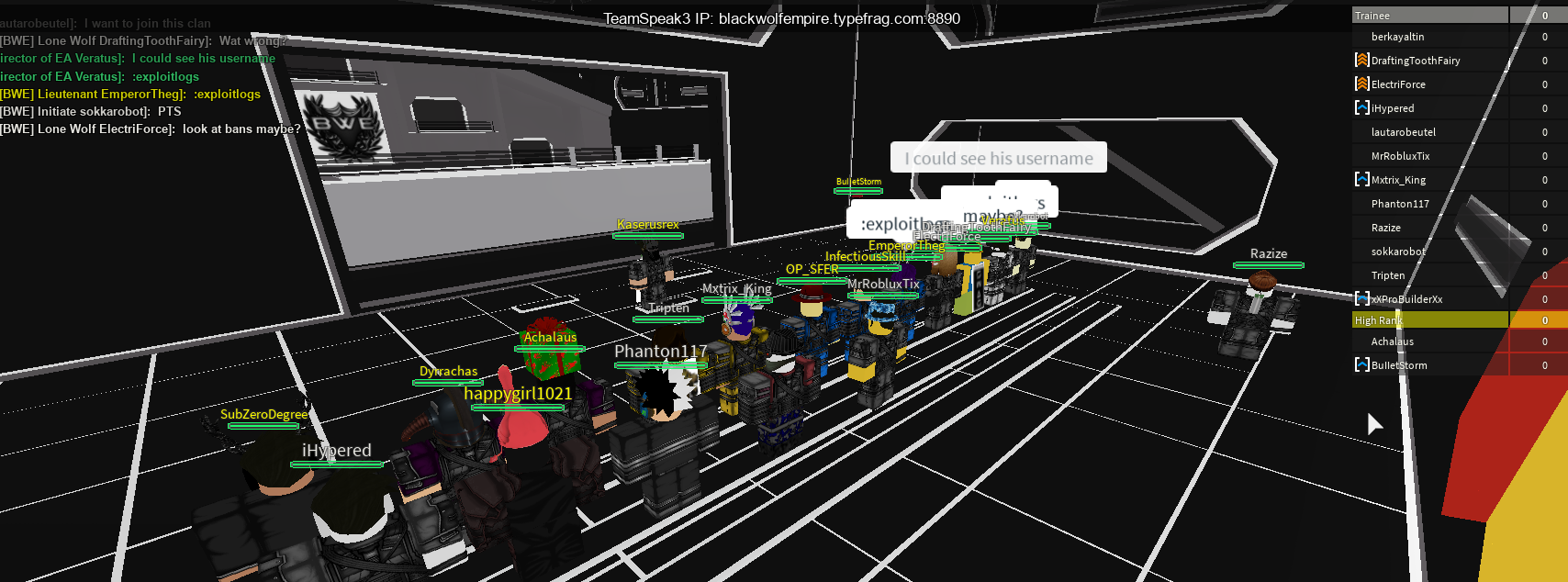 Request Raid Bwe Training Facility V2 By Black Wolf Empire - roblox exploitlog v3rm