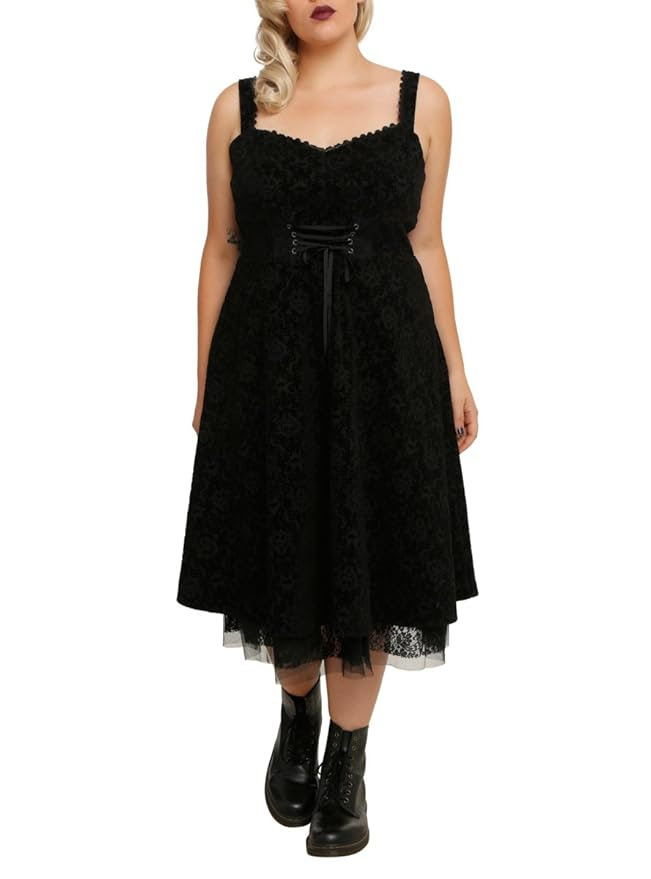 Amazon.com: The Nightmare Before Christmas Flocked Dress Plus Size ...