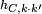 \scriptstyle h_{{C,k\cdot k'}}