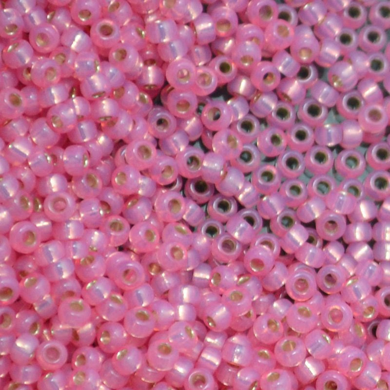 mb11-0556 Japanese Seedbeads - 11/0 Miyuki Seedbeads - Dyed Rose Silver Lined Alabaster