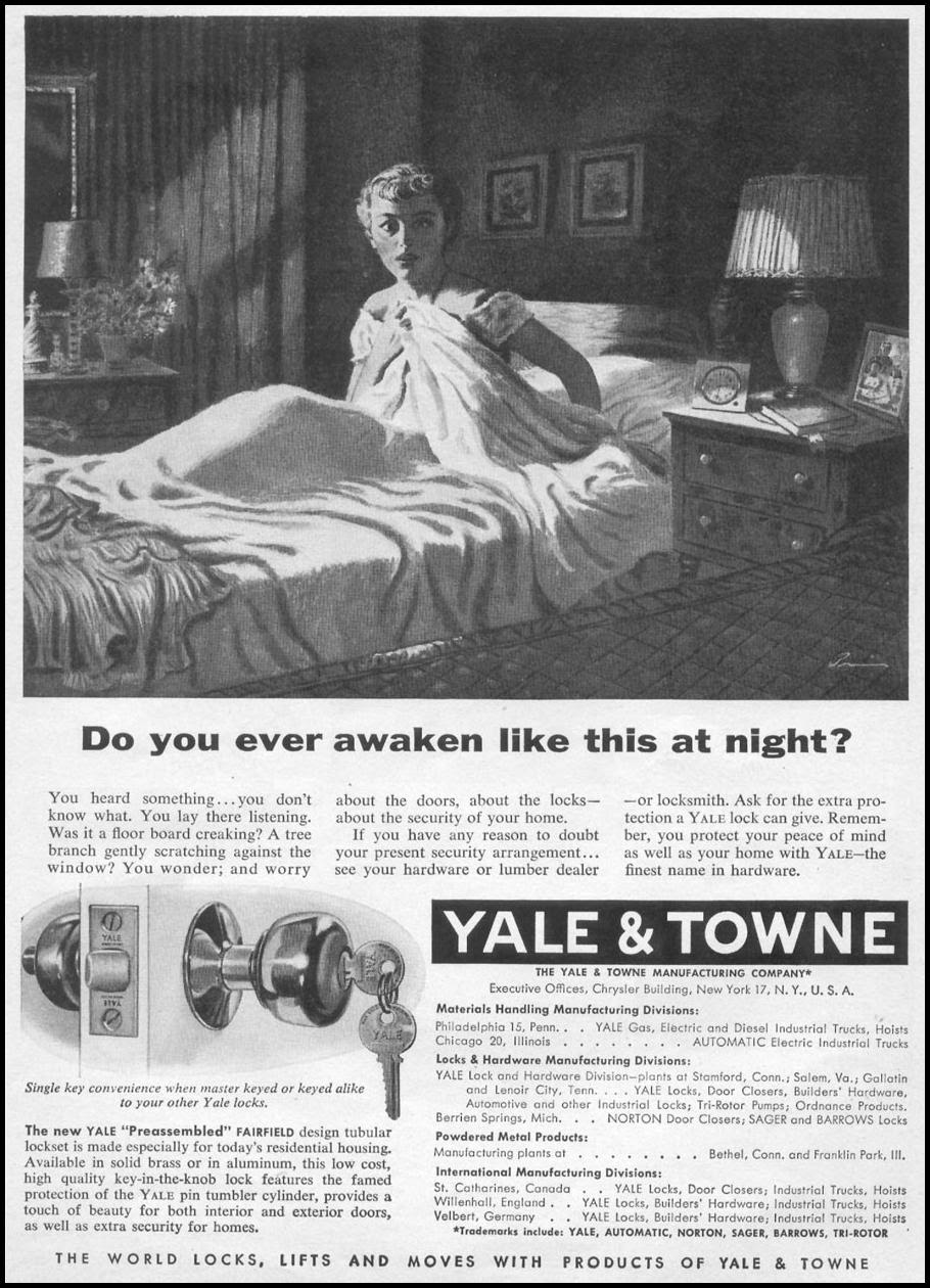 YALE DOOR LOCKS TIME 08/17/1953 p. 85