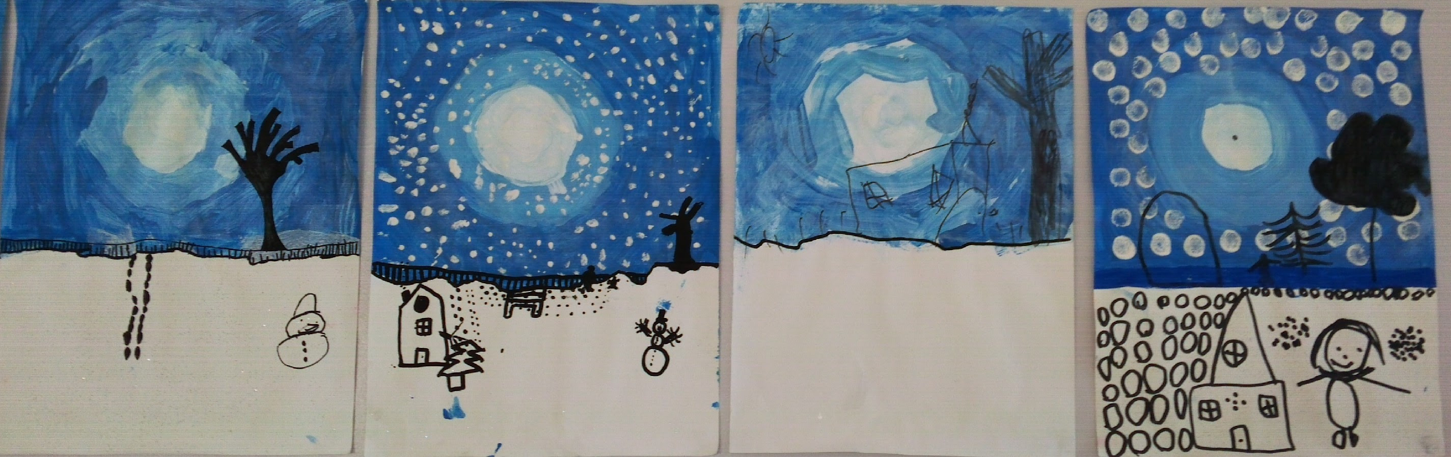 Art visuel: paysage d'hiver en dégradé - ☆Meroute en clis☆