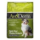 AvoDerm Natural Triple Protein Meal Formula Dog Food, 15-Pound