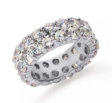 6 1/2 Carat Diamond Platinum Eternity Round Eternity Band