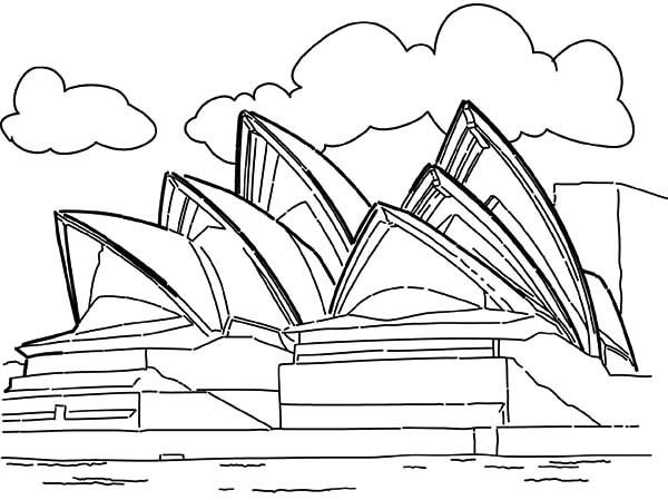 Sydney Opera House Coloring Page at GetColorings.com | Free printable