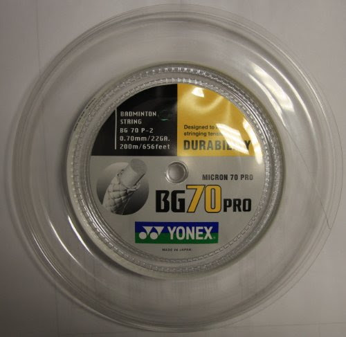 Yonex BG-70 White Badminton String in Reel