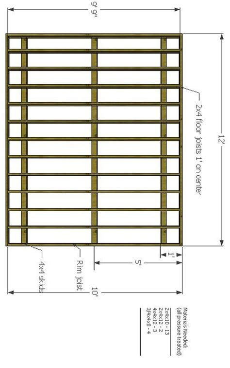 shed foundation skid shed blueprints shed floor shed