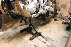 WR250R on stand for the winter