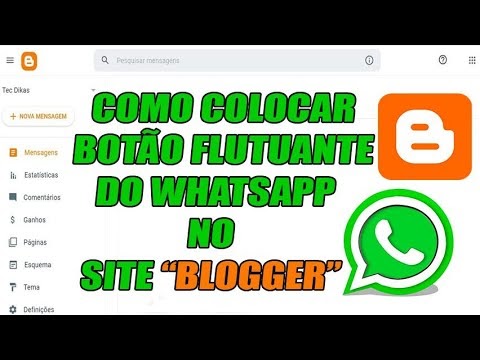 Como colocar botão flutuante do whatsapp no site "blogger"
