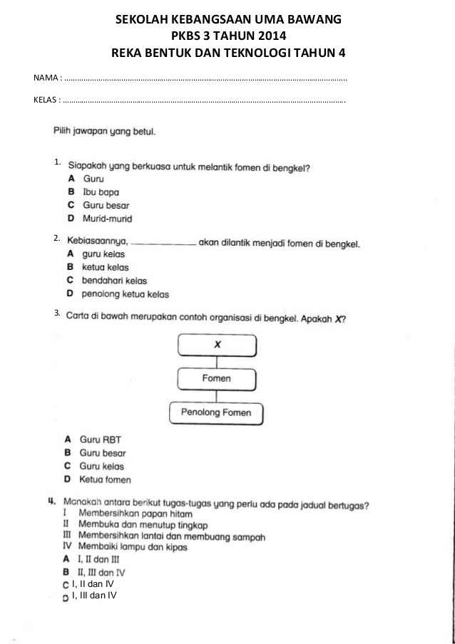 Contoh Soalan Rbt Tingkatan 1 Xaserluna