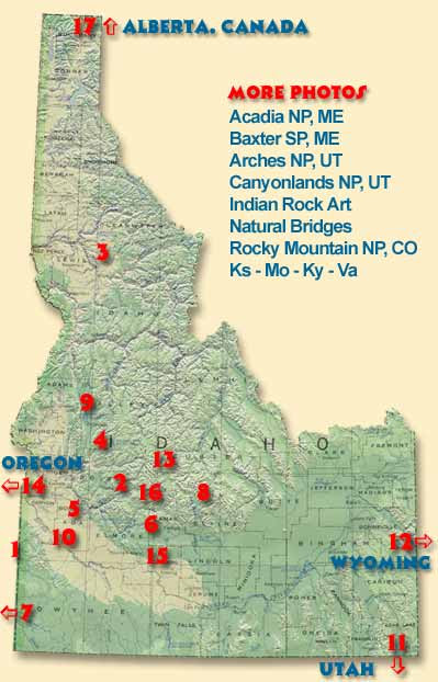 map of utah and idaho