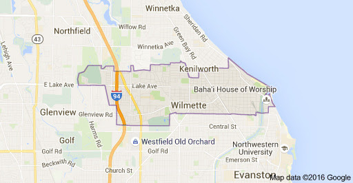 Evanston IL map