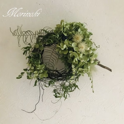 アナベル 秋色紫陽花リース 森の木ライフ