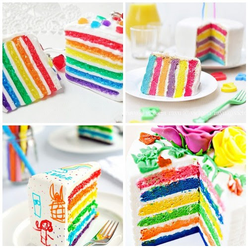 Rainbow Cakes