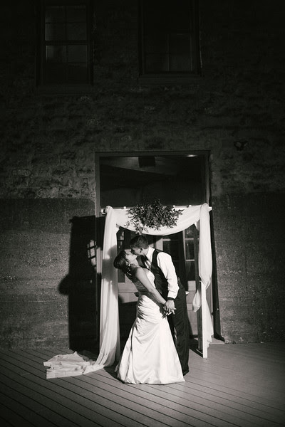 Wedding Reception at the Prairie Street Brewhouse along the river in Rockford, IL.  Wedding photographer – Ryan Davis Photography – Rockford, Illinois.