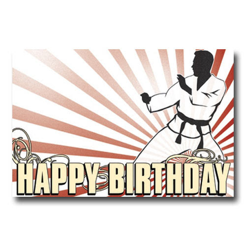 Karate Birthday Postcard - Martial Arts Birthday Cards ...