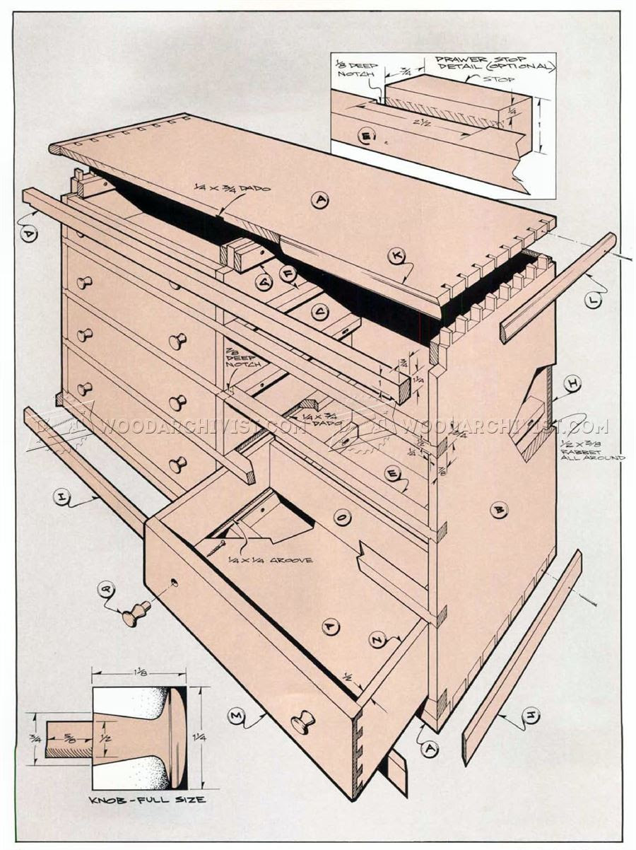 Weavers Chest of Drawers Plans â¢ WoodArchivist