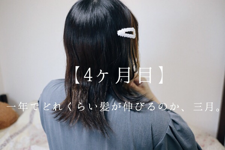 一年でどれくらい髪が伸びるのか 3月 4ヵ月目