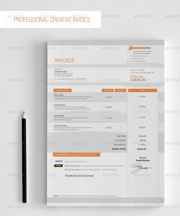 16 Professional Invoice Template