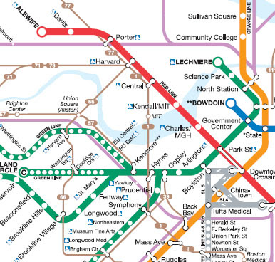 Boston Mass Transit System Map