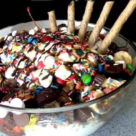Massive Ice Cream Sundae Challenge (11,000 Calories)