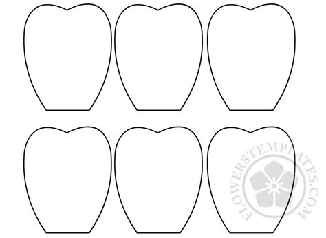  cut out printable flower petal template