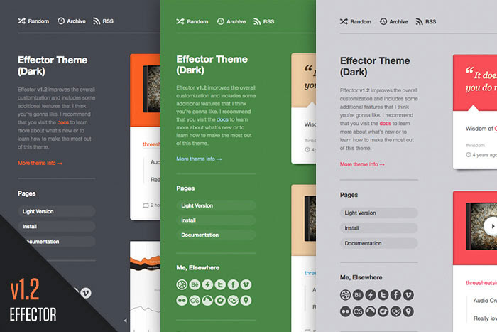 Effector Free Tumblr theme