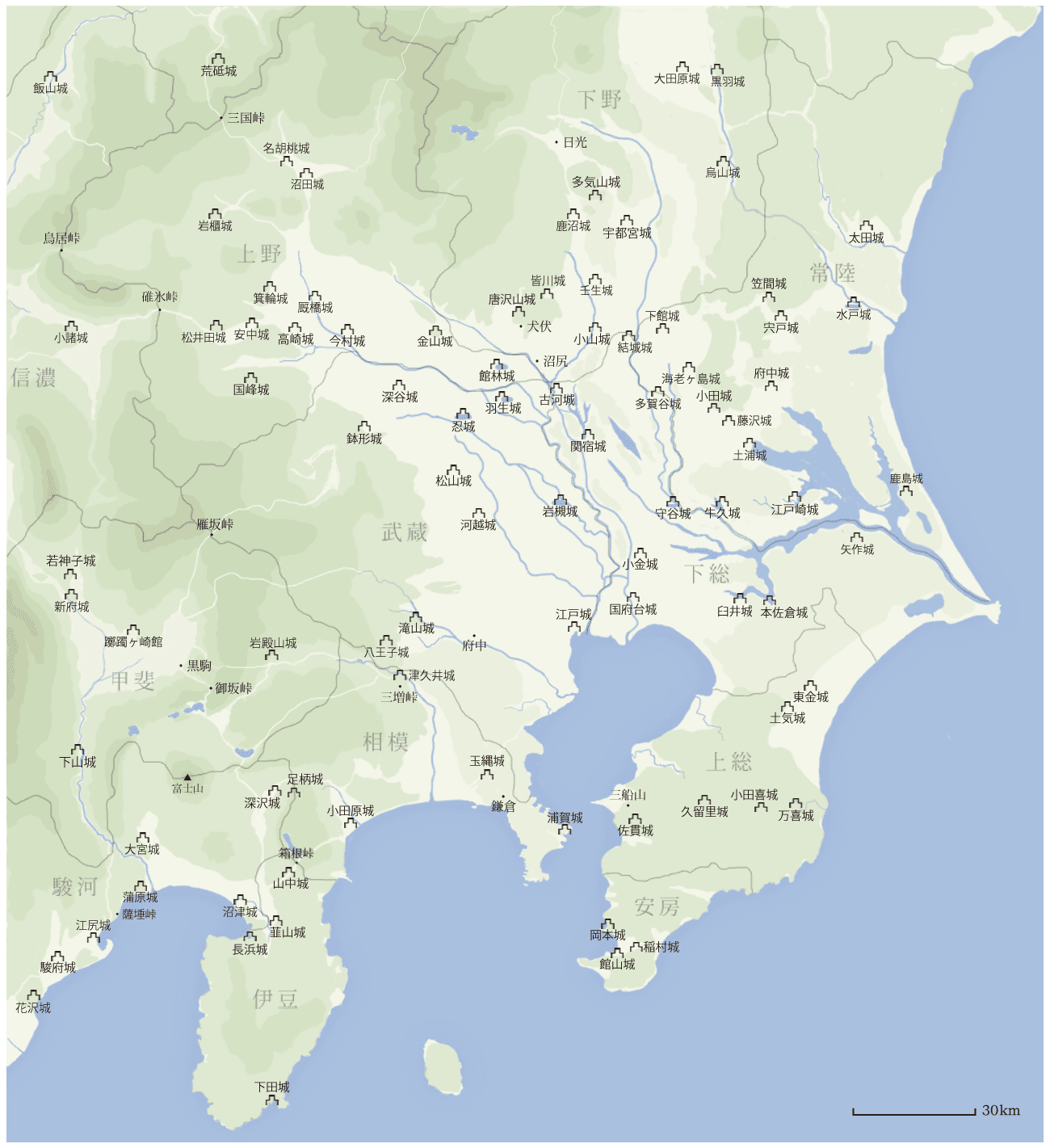 関東地方の城マップ 戦国時代勢力図と各大名の動向ブログ