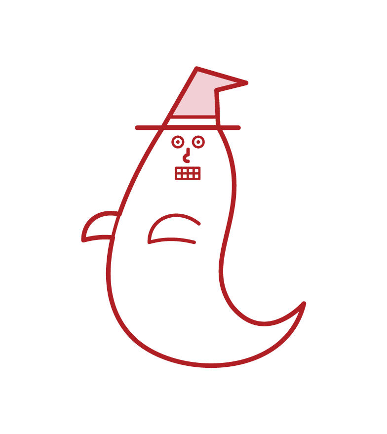 帽子をかぶったオバケ ハロウィン のイラスト Kukukeke ククケケ