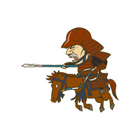 戦国武将シルエット の画像素材 イラスト素材ならイメージナビ