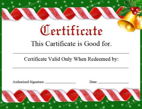  free printable templates christmas certificate christmas gift