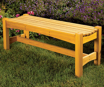 Free garden bench woodworking plan
