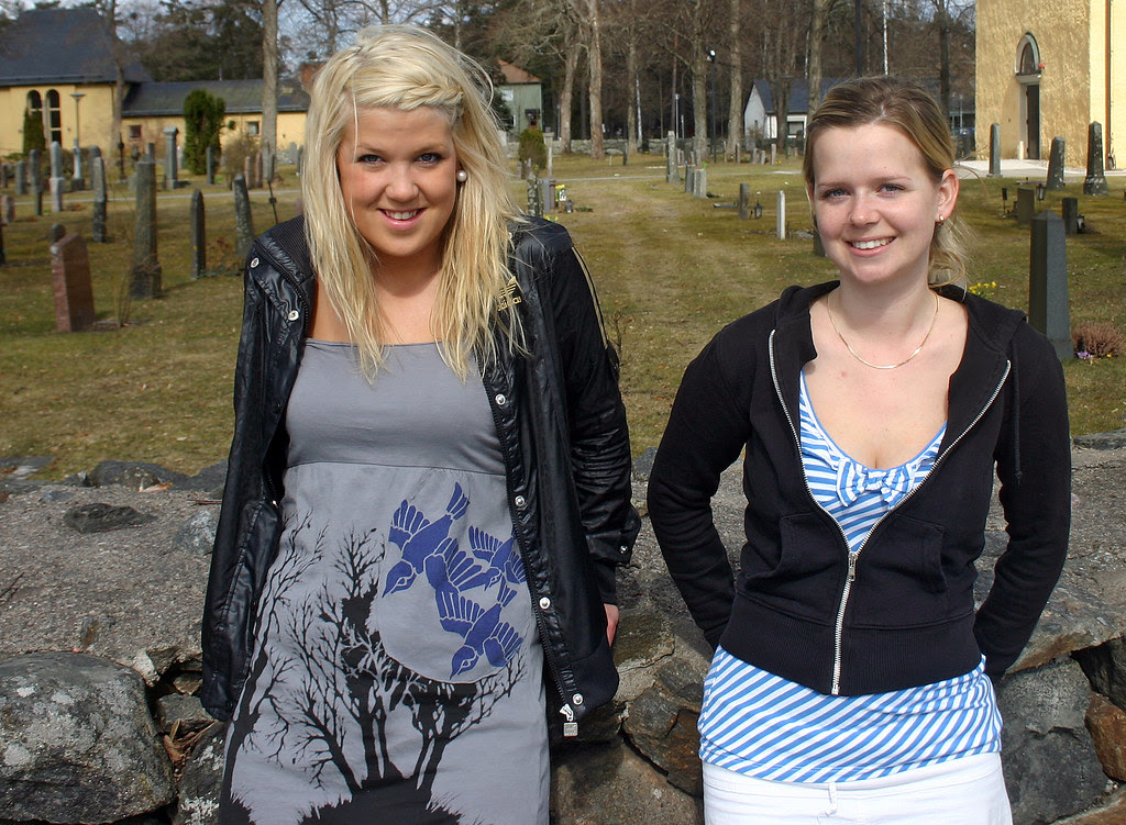 Portrait of two smiling women