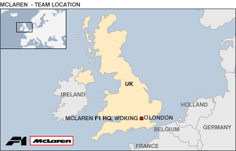 Map of McLaren HQ