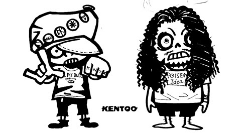 イラストレーターkentoo アメリカン ロック ガールイラストなど イラスト 二頭身キャラポップ ２