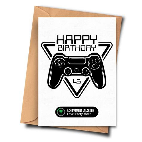  free printable gamer birthday cards happy go lucky free printable