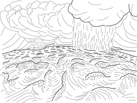 Second Day of Creation coloring page | Free Printable ...