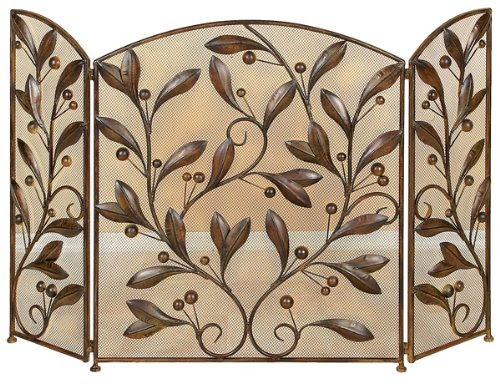 Metal 3 Panel Fireplace Screen 48