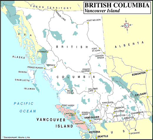 British Columbia Canada Map Map of British Columbia – British Columbia Travel and Adventure 