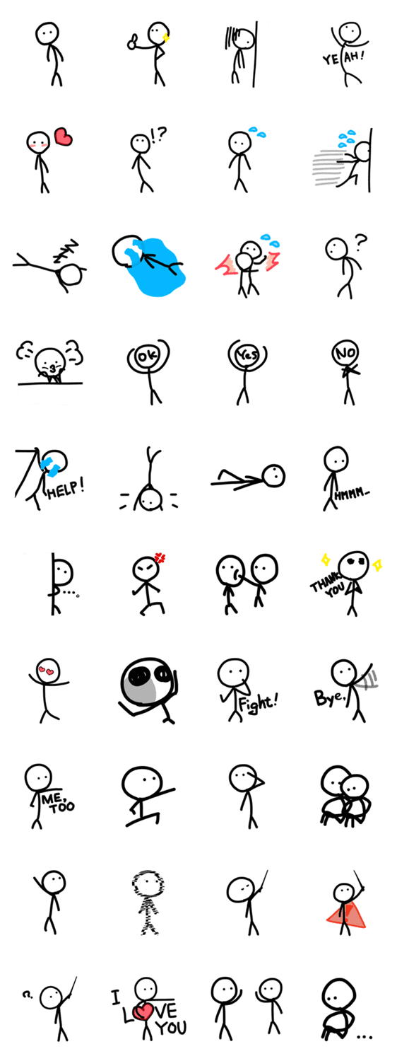 Simple棒人間 Lineスタンプ検索 Starcher スターチャー